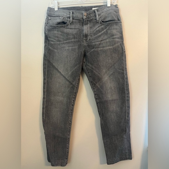 FRAME Men's Gray Black L'homme Slim Fit Jeans, Bedwell In Badlands Size 32 Short - Picture 3 of 12